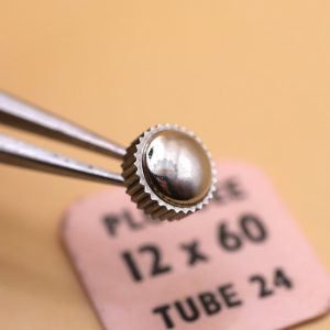Couronne de montre Plongée Tube 24 Ø60 Filetage 1,2 - Chromé [NOS]