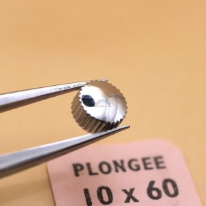 Couronne de montre Plongée Tube 24 Ø60 Filetage 1,0 - Chromé [NOS]