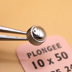 Couronne de montre Plongée Tube 24 Ø50 Filetage 1,0 - Chromé [NOS]