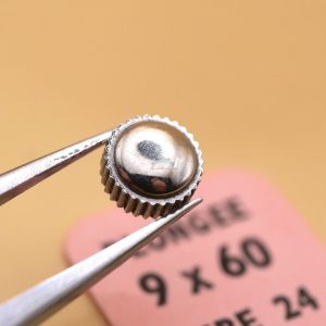 Couronne de montre Plongée Ø60 Filetage 0,90 - Chromé [NOS]