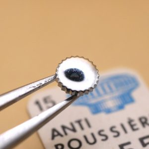 Couronne de montre Anti-poussière Ø55 Filetage 0,90 - Chromé [NOS]