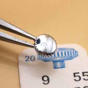 Couronne de montre simple canon court Ø55 Filetage 0,90 - Chromé [NOS]