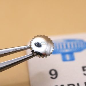Couronne de montre simple canon court Ø50 Filetage 0,90 - Chromé [NOS]