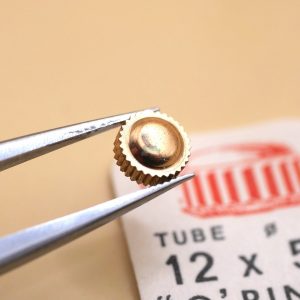 Couronne montre O'Ring Tube 20 Ø50 filetage 1,2 - Plaqué Or rose [NOS]