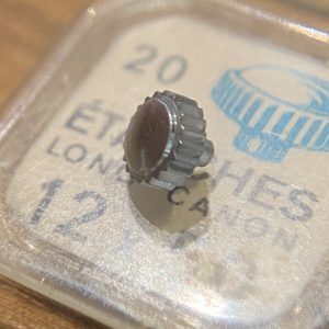 Couronne de montre étanche canon long Ø50 filetage 12 - Chromé [NOS]