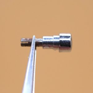 Poussoir chronographe chromé Ø3mm - Lg 8,30mm [NOS] Push Button - 1 Pièce