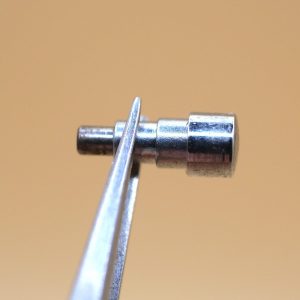 Poussoir chronographe chromé Ø3mm - Lg 7,60mm [NOS] Push Button - 1 Pièce