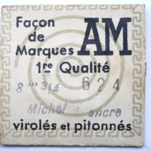 Spiral de Balancier - A.Michel AM 624 8¾" virolé et pitonné [NOS] 1 Pièce