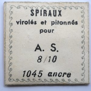 Spiral de Balancier - AS 1045 8/10" ancre [NOS] 1 Pièce - Hairspring