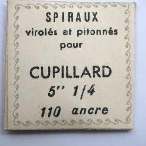 Spiral de Balancier - CUPILLARD 110 5¼" ancre [NOS] 1 Pièce - Hairspring