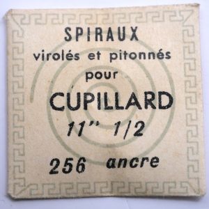Spiral de Balancier - CUPILLARD 256 11½" ancre [NOS] 1 Pièce - Hairspring
