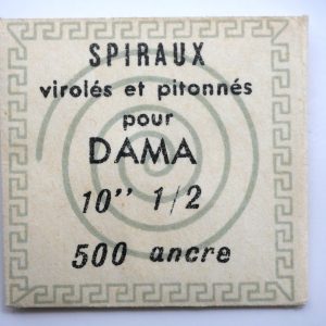 Spiral de Balancier - DAMA 500 10½" ancre [NOS] 1 Pièce - Hairspring