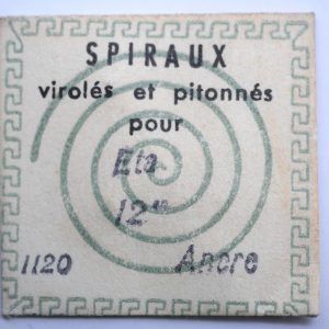 Spiral de Balancier - ETA 1120 ancre 12" [NOS] 1 Pièce - Hairspring