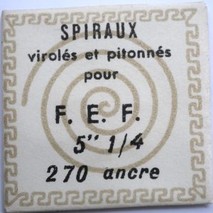 Spiral de Balancier - FEF 270 ancre 5¼" [NOS] 1 Pièce - Hairspring