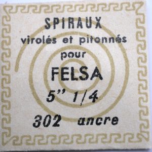 Spiral de Balancier - FELSA 302 ancre 5¼" [NOS] 1 Pièce - Hairspring