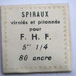 Spiral de Balancier - FHF 80 ancre 5¼" [NOS] 1 Pièce - Hairspring