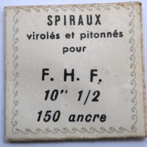 Spiral de Balancier - FHF 150 ancre 10½" [NOS] 1 Pièce - Hairspring