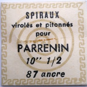 Spiral de Balancier - Parrenin HP 87 ancre 10½" [NOS] 1 Pièce - Hairspring