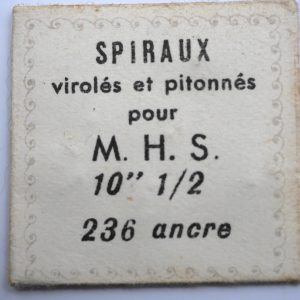 Spiral de Balancier - Lorsa HS 236 ancre 10½" [NOS] 1 Pièce - Hairspring