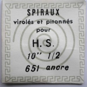 Spiral de Balancier - Lorsa HS 651 ancre 10½" [NOS] 1 Pièce - Hairspring