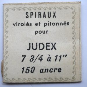 Spiral de Balancier - JUDEX 150 ancre 7 ¾" à 11" [NOS] 1 Pièce - Hairspring