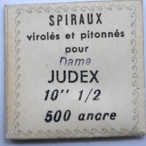Spiral de Balancier - JUDEX 500 ancre 10½" [NOS] 1 Pièce - Hairspring