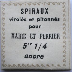 Spiral de Balancier - Maire et Perrier 5¼" ancre [NOS] 1 Pièce - Hairspring