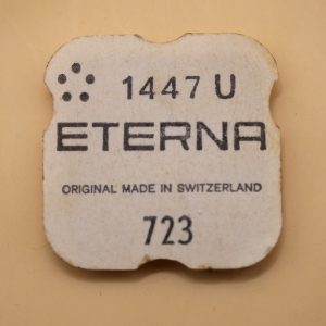 N°723 Axe de balancier - ETERNA 1447U [NOS] Balance staff - 2 Pièces