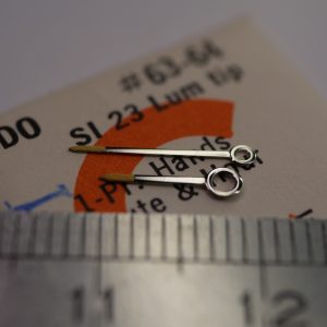 Aiguille heure minute - BULOVA 11DO N°63-64 SI23 LUM Acier [NOS] (Watch hands)