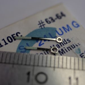 Aiguille heure minute - BULOVA 110FC N°63-64 SI24 LUM Acier [NOS] (Watch hands)