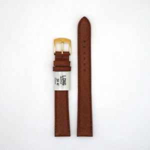 Bracelet de montre en cuir buffle Rochet - 16 mm Marron Long