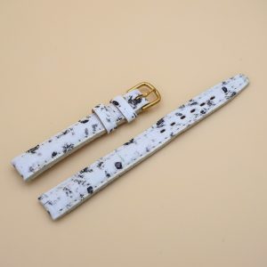 Bracelet en Veau Véritable 12 mm Blanc - Fabriqué en France - Taille XS