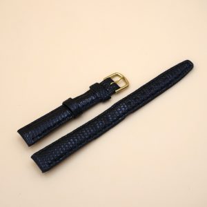 Bracelet en Lézard Véritable 12 mm Noir - Fabriqué en France - Taille XS