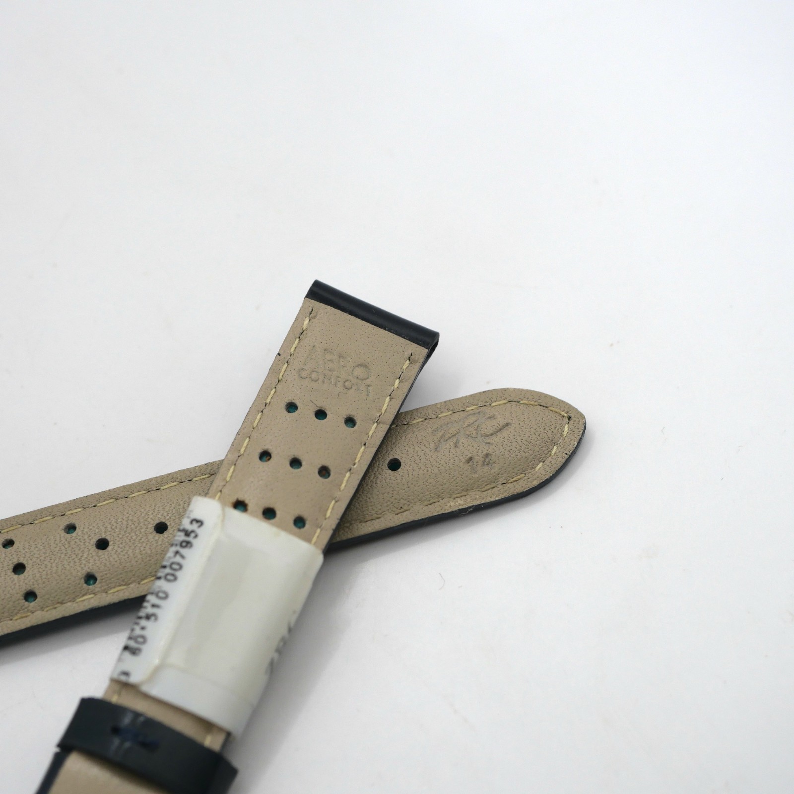 Bracelet de montre en cuir véritable Veau - 14 mm Marine - Rochet – Image 3