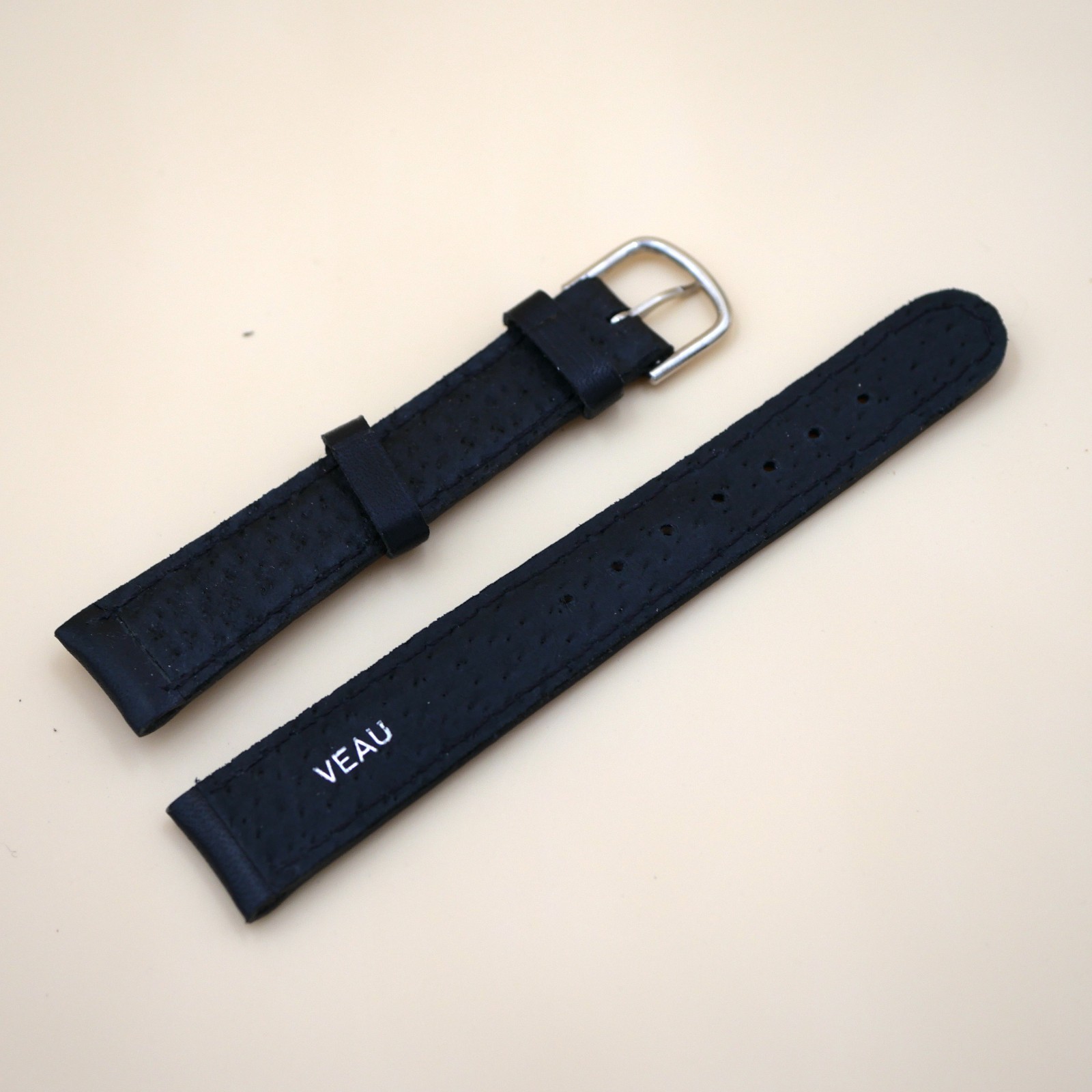 Bracelet en Veau Véritable 16 mm Gris foncé - Fabriqué en France - XS – Image 2