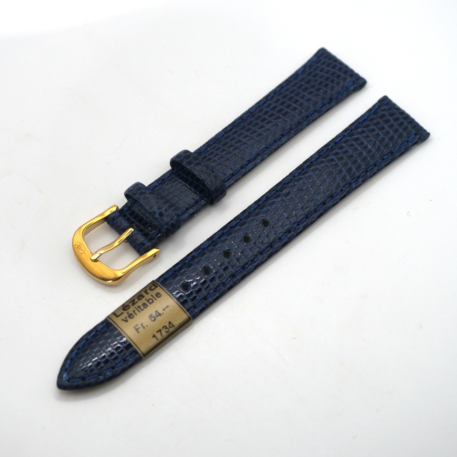 Bracelet de montre en cuir véritable Lézard - 16 mm Gris - Colly – Image 2
