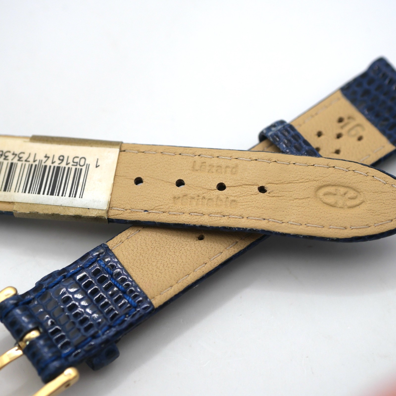 Bracelet de montre en cuir véritable Lézard - 16 mm Gris - Colly – Image 4
