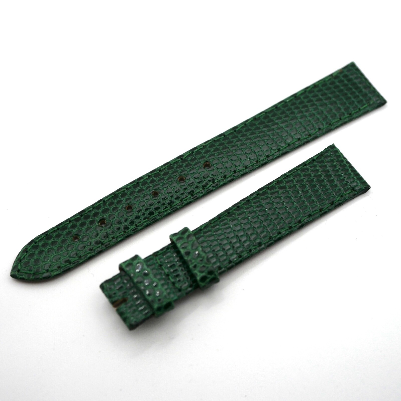 Bracelet Cuir Véritable 16 mm Vert - Christian DIOR Lézard (Ref 2353) – Image 2