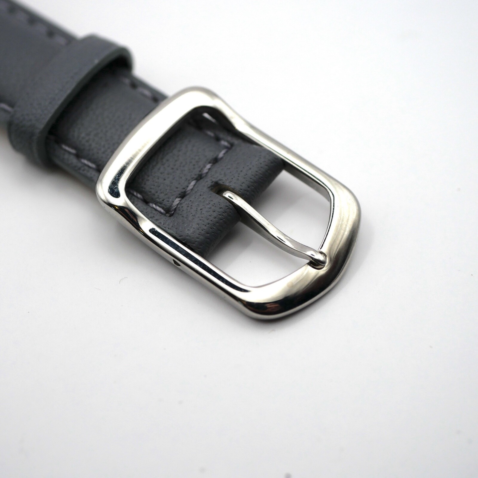 Bracelet Cuir Véritable 16 mm Gris - Cobra Veau Véritable – Image 4