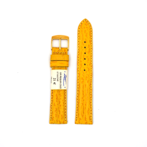 Bracelet de Montre en cuir veau Jaune - 18 mm - ZRC