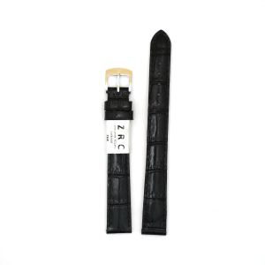 Bracelet de Montre en cuir veau Noir - 14 mm - ZRC