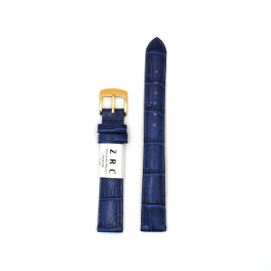 Bracelet de Montre en cuir veau grain alligator Marine - 14 mm - ZRC