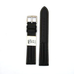 Bracelet de Montre en cuir veau Noir - 20 mm - ZRC