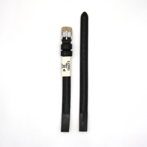 Bracelet de Montre en cuir veau Noir - 8 mm - ZRC