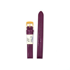 Bracelet de Montre en cuir veau vernis Pourpre - 12 mm - ZRC