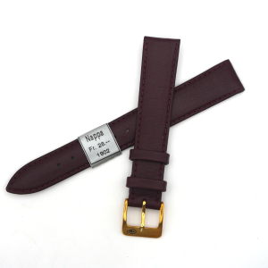 Bracelet de montre en cuir véritable Nappa - 16 mm Bordeaux - Colly