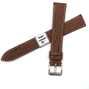 Bracelet de montre en cuir véritable Requin - 16 mm Marron - Colly