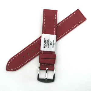 Bracelet de montre en cuir Véritable veau - 16 mm Rouge - Rochet