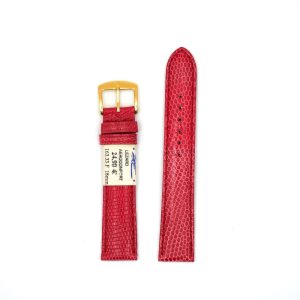 Bracelet de Montre en cuir lézard Rouge - 18 mm - ZRC