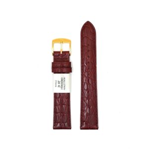 Bracelet de Montre en cuir veau Bordeaux - 18 mm - ZRC
